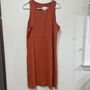 Eddie Bauer Terracotta Sleeveless Midi Dress